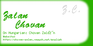 zalan chovan business card